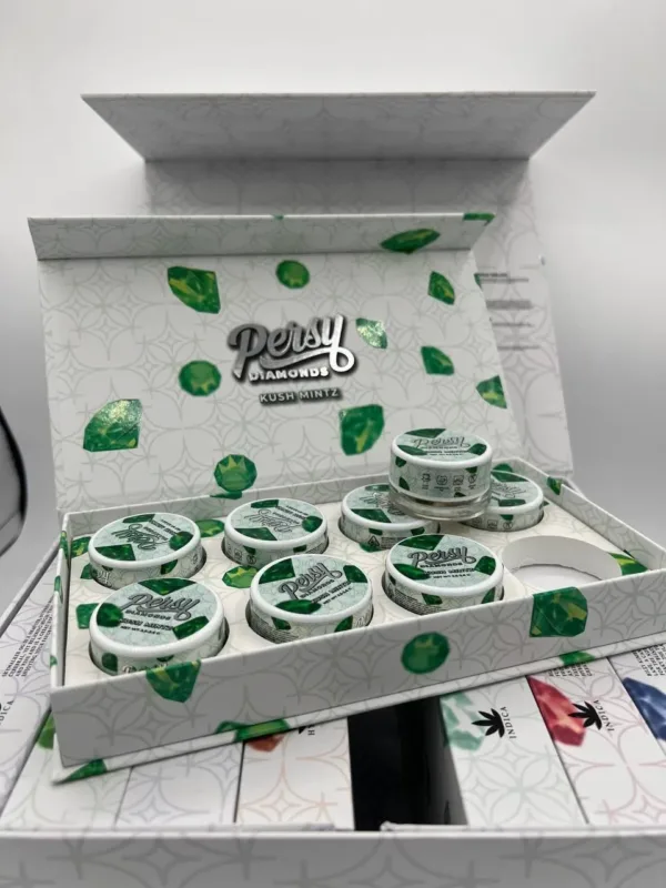 Persy Diamonds Kush Jar for sale in stock, persy diamonds kush mint 3.5g baller jar, Buy persy diamonds carts available for sale in stock online now